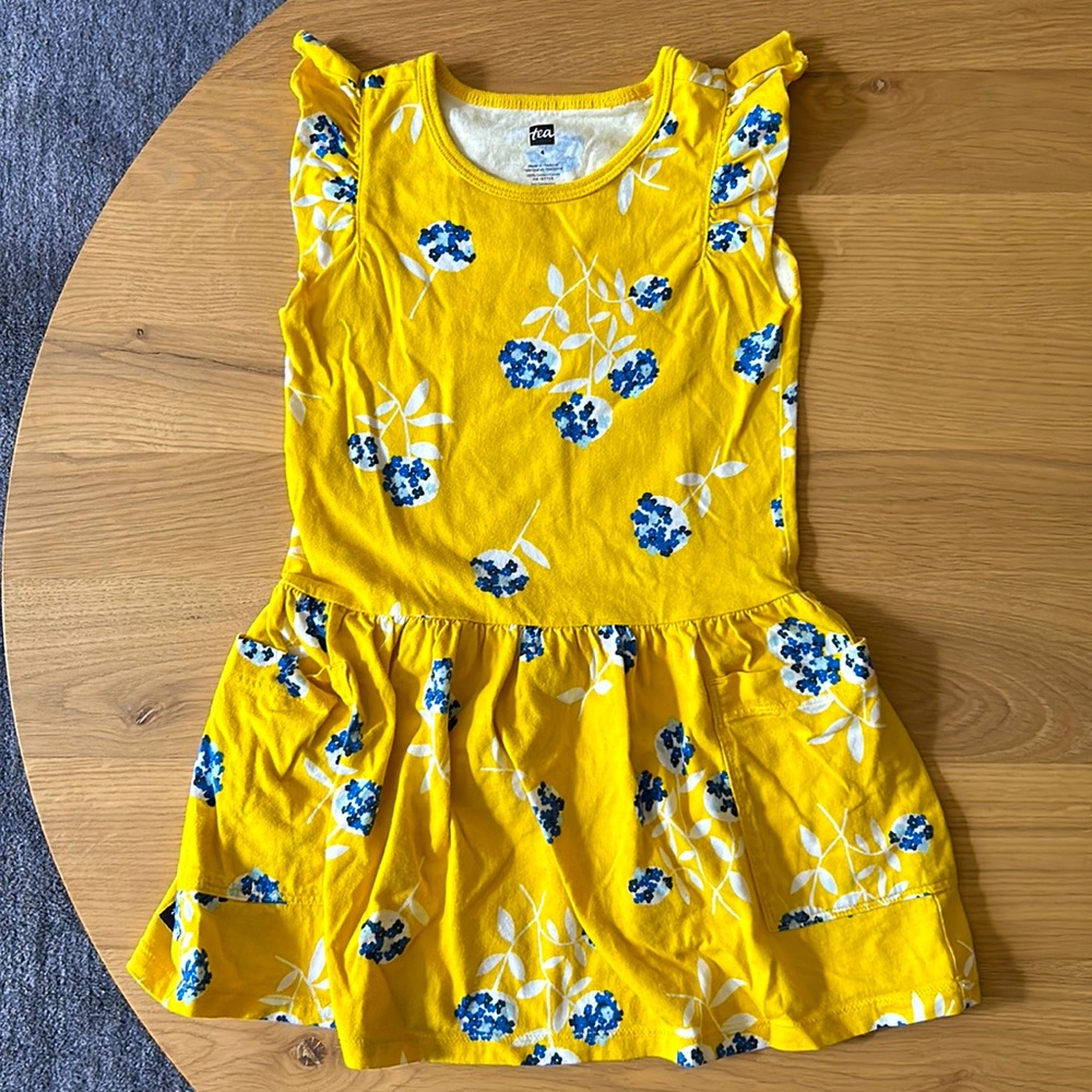 Tea Collection Flutter Sleeve Pocket Dress
